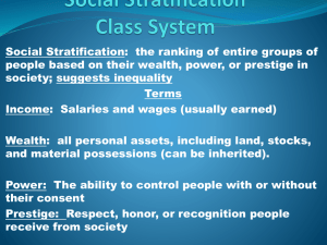 Social Stratification Our Class System