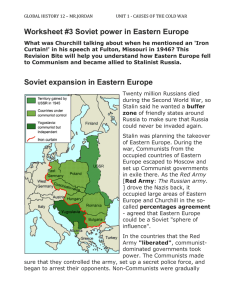 Worksheet #3 Soviet Expansion