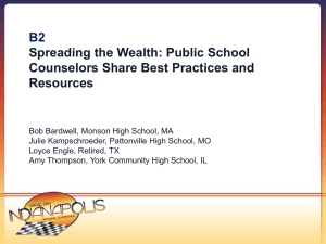 Public School Counselors Share Best Practices and Resources – PPT