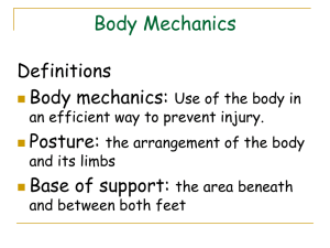 Body Mechanics and Positioning Residents