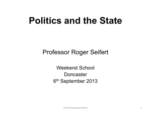 Politics and the State - The Raymond Williams Foundation