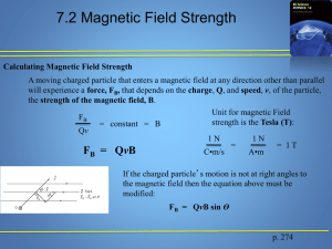 Magnetic Field Strength B
