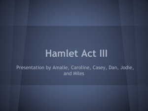 Hamlet Act III - D. Carrick English