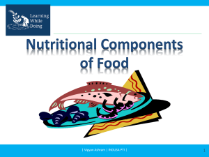 Nutritional Components of Food