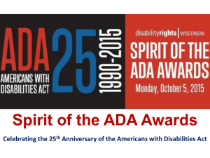 Spirit of the ADA awardees and sponsors