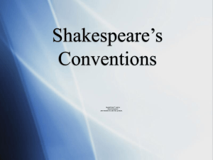 Shakespeare's Conventions