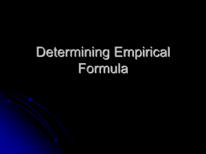 Determining Empirical Formula