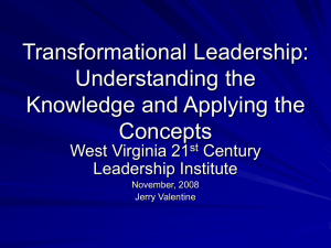 Transformational Leadership: Understanding the Knowledge and