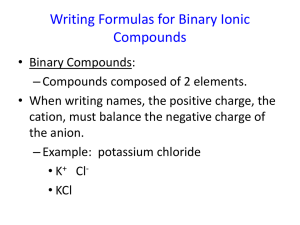 Formula writing notes