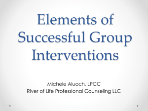 Elements of Successful Group Interventions