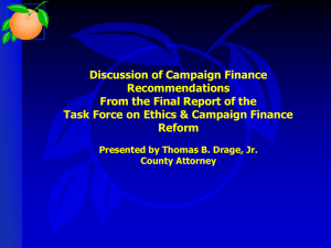 Campaign Finance Reform - Orange County Comptroller