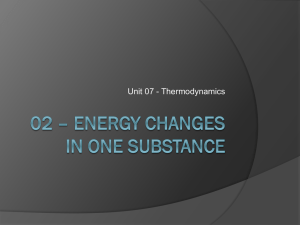 02 – Energy Changes in one substance