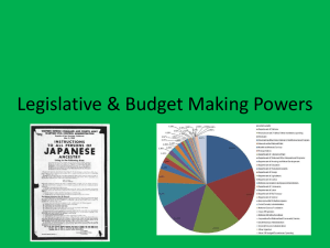 Legislative & Budget Making Powers