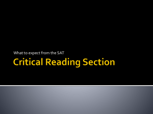 How to Tackle the Critical Reading Section