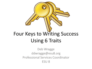 Four Keys to Writing Success - ESU8-Staff-Development