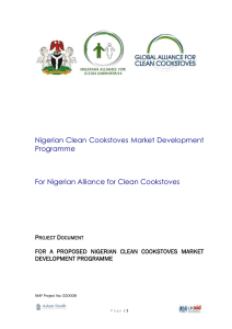 Draft Final Nigeria Clean Cookstoves Market Development