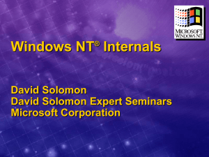 Windows NT Internal Architecture