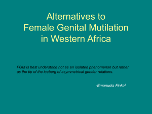 Female Genital Mutilation: Outcomes and Alternatives
