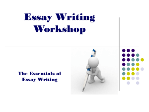 Essay Writing Workshop