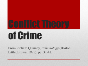 6/5 – Conflict Theory - Deviance & Social Pathology