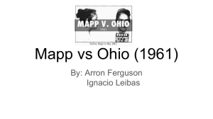 Mapp vs Ohio (1961) - AHS Government Webpage