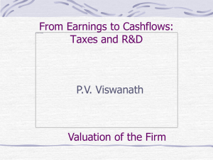 From Earnings to Cashflows