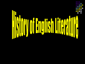 Literary and Historical Background of English literature