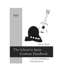 2014-2015 Graduate School in Spain Handbook