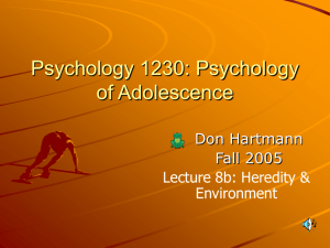 Psychology 1230: Psychology of Adolescence