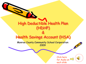 Health Savings Account (HAS) - Monroe County Community School
