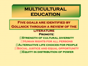 Strength of cultural diversity Human rights for all persons Alternative