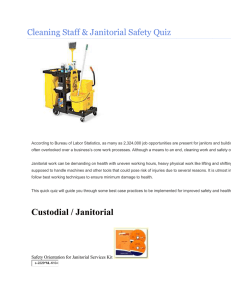 Janitorial Safety Cleaning for Staff