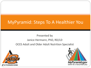 Is Your Diet In Balance MyPyramid: Steps To A Healthier You