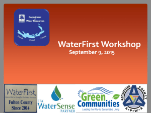 Water First Presentation - Georgia Department of Community Affairs