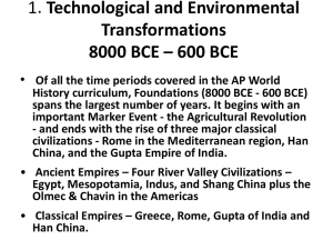 1. Technological and Environmental Transformations 8000 BCE