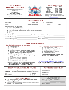 prospective managers and coaches - Cherry Hill Atlantic Little League