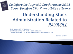 Understanding Stock Admin Related to Payroll