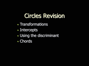 Circles Revision - Mr Barton Maths