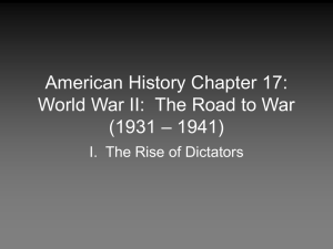 American History Chapter 17: World War II