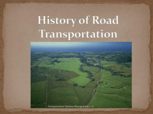 History of Road Transportation