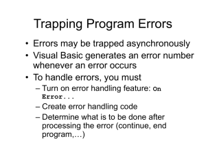 Trapping Program Errors