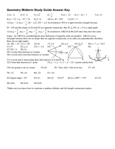 Geometry Midterm Study Guide Answer Key