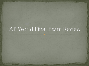 AP World Final Exam Review