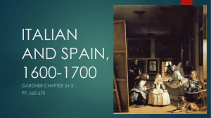 italian and spain, 1600-1700