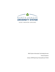 1099 Reporting Training Manual for CY2014 - NDUS CTS