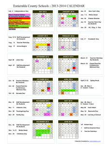 School Calendar - Esmeralda County School District