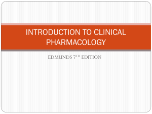 Intro to pharmacology
