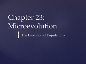 Chapter 23: Microevolution