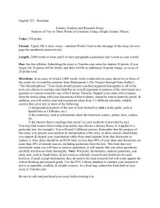 English 123 – Rosichan Literary Analysis and Research Essay