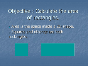 Objective : Calculate the area of regular quadrilaterals.